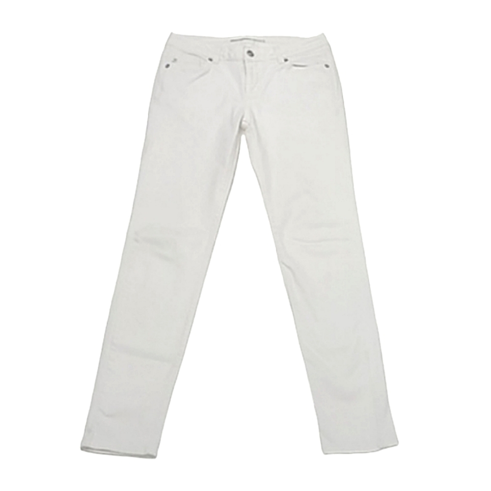 Michael Kors Ankle Jeans White Washed Low Waist Rise MK Logo Back Pocket Boho